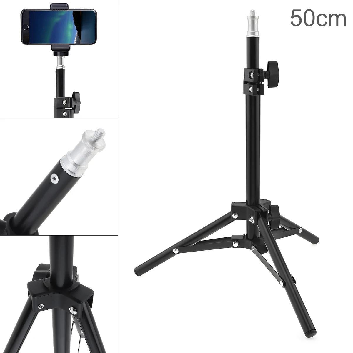 50cm Selfie Ring Fill Light Tripod Photography Light Stand Fit for Live / Photo / Studio / Video / Lighting Studio Kits
50cm Selfie Ring Fill Light Tripod Photography Light Stand Fit for Live / Photo / Studio / Video / Lighting Studio Kits