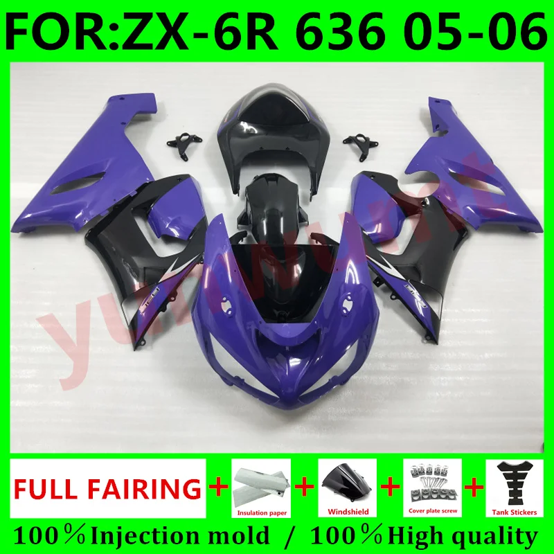 New Motorcycle Injection mold Fairings Kit Fit For Kawasaki Ninja ZX-6R ZX6R 636 2005 2006 05 06 bodywork fairing set blue black
New Motorcycle Injection mold Fairings Kit Fit For Kawasaki Ninja ZX-6R ZX6R 636 2005 2006 05 06 bodywork fairing set blue black