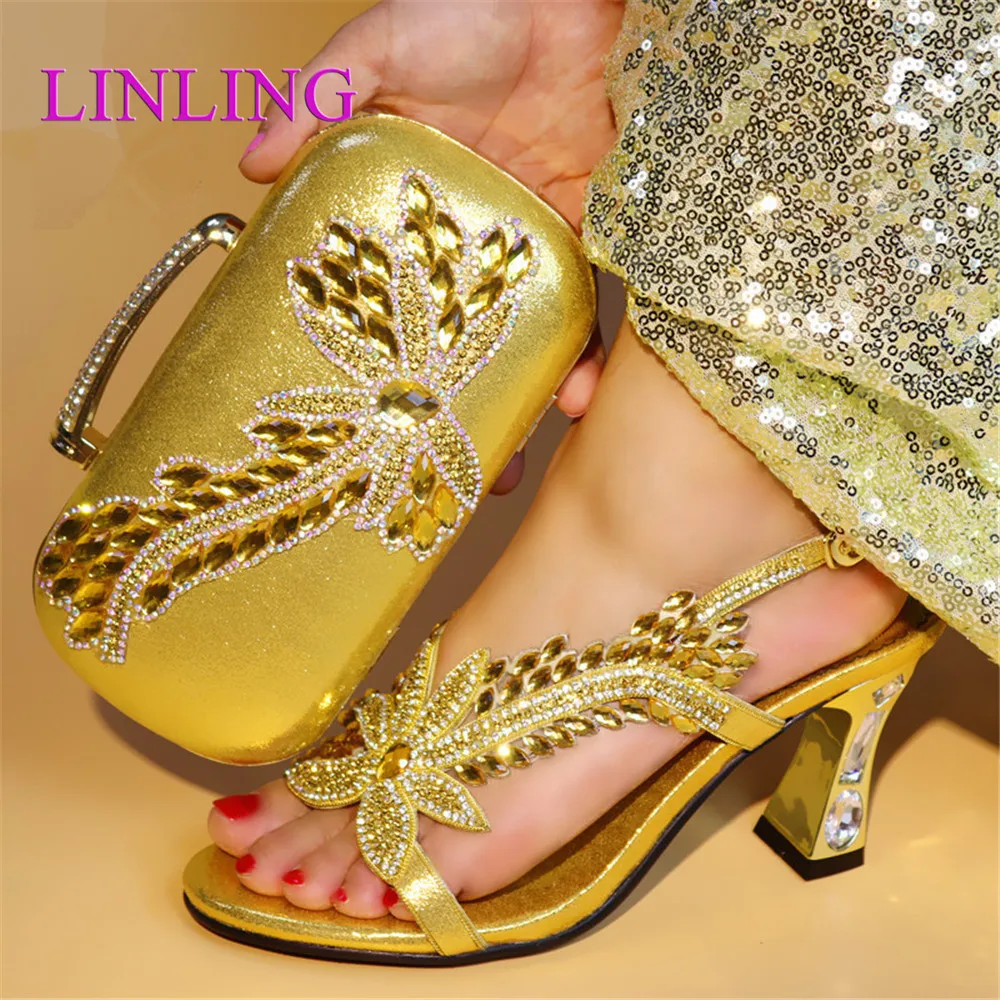 Slippers Newest Shoes with Matching Bags Set Decorated with Rhinestone Sales In Women Matching Shoes and Bag Set High Heels
Slippers Newest Shoes with Matching Bags Set Decorated with Rhinestone Sales In Women Matching Shoes and Bag Set High Heels
