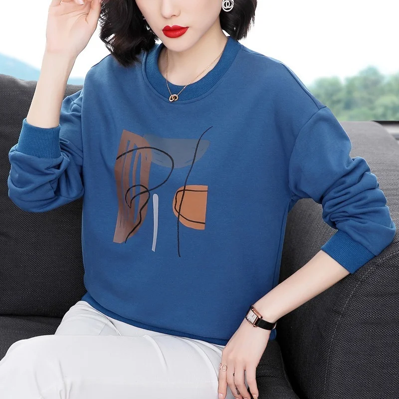 2021 Pure Cotton Sweater Loose New Round Neck Spring and Autumn Middle-aged Ladies Casual Printing Long-sleeved Jacket Top Trend
2021 Pure Cotton Sweater Loose New Round Neck Spring and Autumn Middle-aged Ladies Casual Printing Long-sleeved Jacket Top Trend