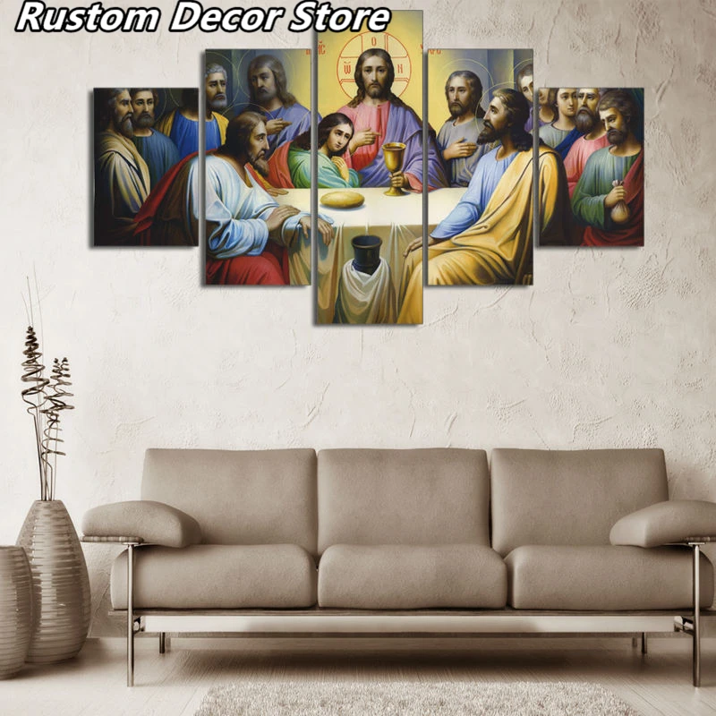 Print 5 pcs canvas wall art print Jesus The Last Supper painting art Home Decor Canvas Art Print Painting on canvas Unframed
Print 5 pcs canvas wall art print Jesus The Last Supper painting art Home Decor Canvas Art Print Painting on canvas Unframed