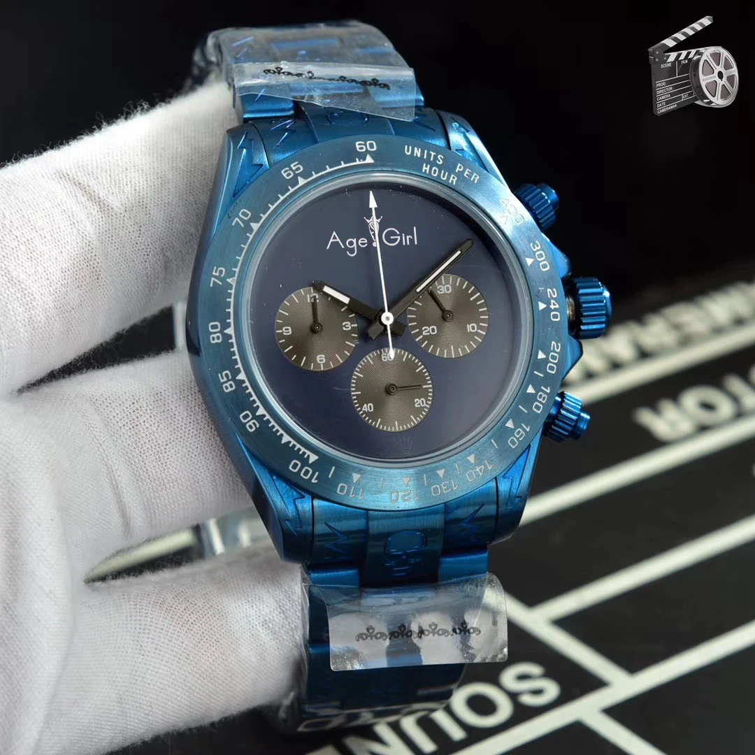 Classic New Men Full Blue Case Limited Edition Sport Stainless Steel Japanese Quartz Chronograph Sapphire Watch Black White
Classic New Men Full Blue Case Limited Edition Sport Stainless Steel Japanese Quartz Chronograph Sapphire Watch Black White