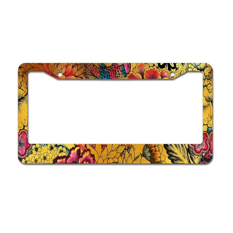Peceeta Chrysanthemum Squid Ink Asia License Plate Frame 2 Holes 1 Frame Matte Aluminum Cut Inlaid Standard white 16x31cm
Peceeta Chrysanthemum Squid Ink Asia License Plate Frame 2 Holes 1 Frame Matte Aluminum Cut Inlaid Standard white 16x31cm
