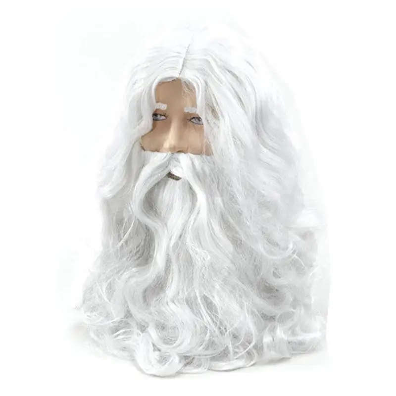 New Year White Santa Fancy Dress Costume Wizard Wig and Beard Set Christmas Halloween
New Year White Santa Fancy Dress Costume Wizard Wig and Beard Set Christmas Halloween