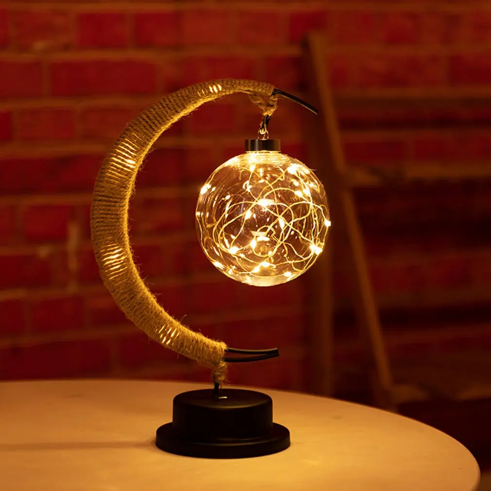 LED Moon Sepak Takraw Lamp Line Rattan Handmade Hemp Rope Wrought Iron Night Light Home Decoration Sleeping Lantern Light
LED Moon Sepak Takraw Lamp Line Rattan Handmade Hemp Rope Wrought Iron Night Light Home Decoration Sleeping Lantern Light