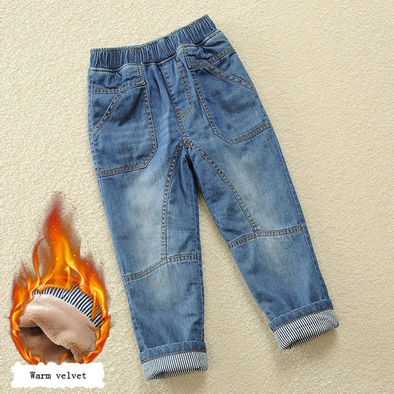 Winter Baby Boy Jeans Pants Denim Trousers High Quality 100% Cotton Warm Velvet Mid Waist Kid Toddler Teen Boy Clothes 2T-12-14Y
Winter Baby Boy Jeans Pants Denim Trousers High Quality 100% Cotton Warm Velvet Mid Waist Kid Toddler Teen Boy Clothes 2T-12-14Y