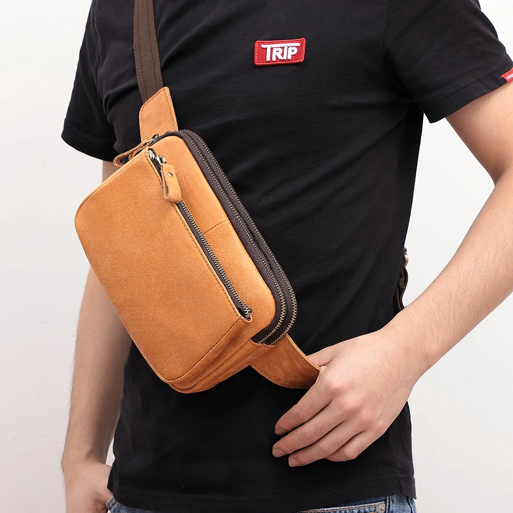 GENODERN Genuine Leather Chest Bag Shoulder Chest Pack for Men Travel Waist Bag Fanny Pack Multifunctional Cell Phone Pouch
GENODERN Genuine Leather Chest Bag Shoulder Chest Pack for Men Travel Waist Bag Fanny Pack Multifunctional Cell Phone Pouch