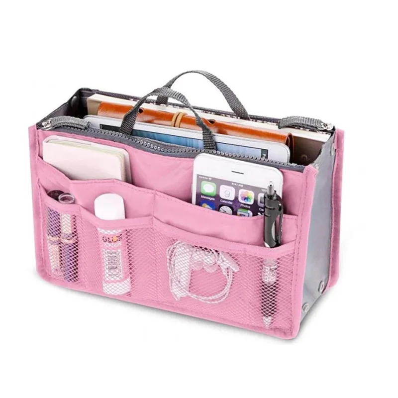 Female Tote Bag Women Nylon Travel Insert Organizer Handbag Purse liner Lady Makeup Cosmetic Bag Double thick double zipper bag
Female Tote Bag Women Nylon Travel Insert Organizer Handbag Purse liner Lady Makeup Cosmetic Bag Double thick double zipper bag