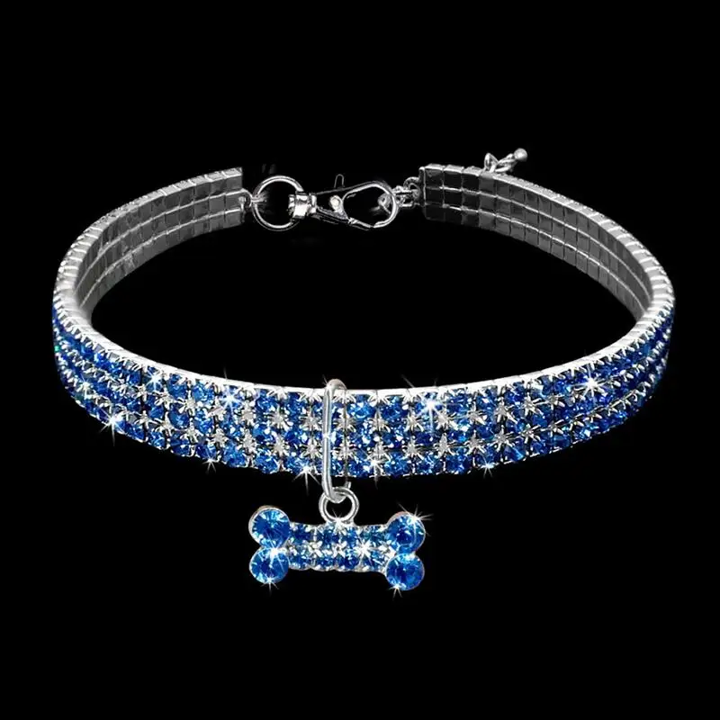 Pet Collar Rhinestone Bone Elastic Dog Collar Pet Necklace Collar for Dogs Cats
Pet Collar Rhinestone Bone Elastic Dog Collar Pet Necklace Collar for Dogs Cats