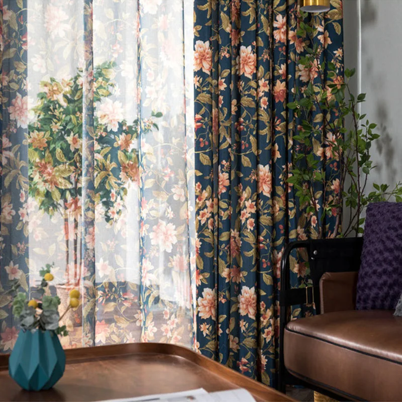 American Pastoral Cotton and Linen Curtain For Living Room Bedroom Plant Printed Curtains For Kitchen Sheer Tulle Panel Custom#4
American Pastoral Cotton and Linen Curtain For Living Room Bedroom Plant Printed Curtains For Kitchen Sheer Tulle Panel Custom#4