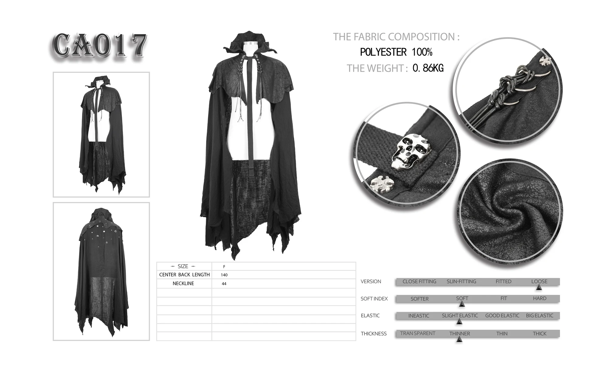 Devil Fashion Men's Punk Vampire Knight Cape Gothic Irregular Hem Cosplay Stage Performance Halloween Costume
Devil Fashion Men's Punk Vampire Knight Cape Gothic Irregular Hem Cosplay Stage Performance Halloween Costume