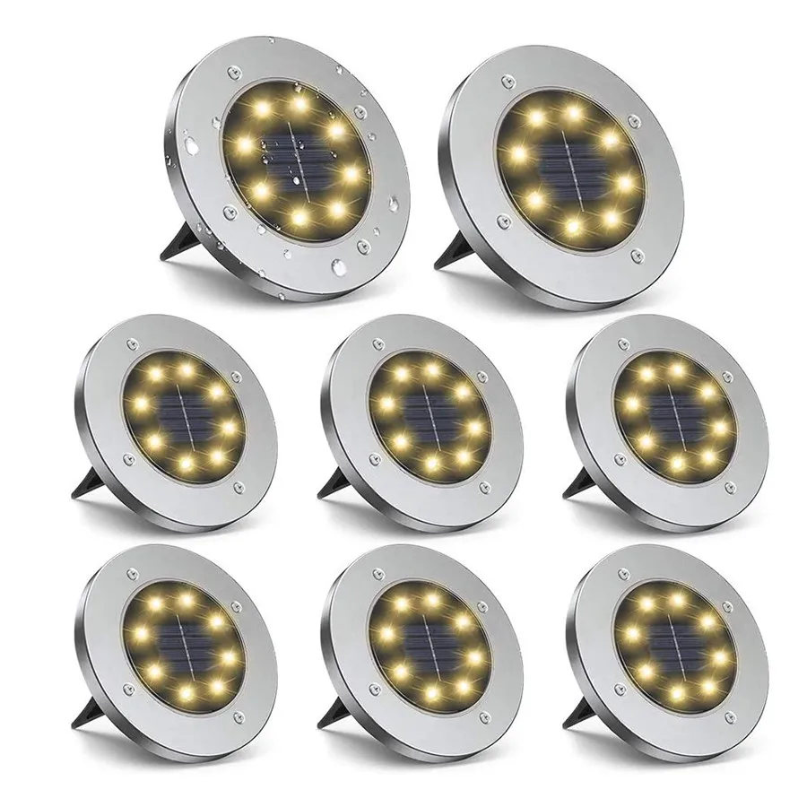BEIAIDI 8 LED Solar Powered Disk Lights Outdoor Garden Pathway Walkway Landscape Lighting Waterproof Yard Deck Patio Lawn Lamp
BEIAIDI 8 LED Solar Powered Disk Lights Outdoor Garden Pathway Walkway Landscape Lighting Waterproof Yard Deck Patio Lawn Lamp