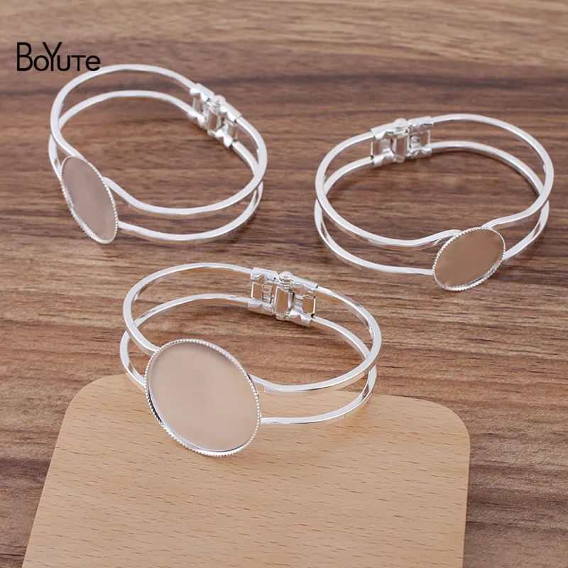 BoYuTe (5 Pieces/Lot) 65*60MM Metal Brass Silver Plated Bracelet Base with 20MM 25MM 30MM Blank Tray Diy Jewelry Accessories
BoYuTe (5 Pieces/Lot) 65*60MM Metal Brass Silver Plated Bracelet Base with 20MM 25MM 30MM Blank Tray Diy Jewelry Accessories