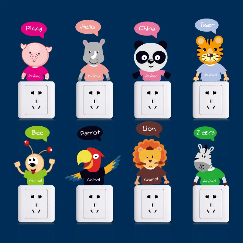 Cartoon Animals Switch Sticker Home Decor Living Room Background Decor Mural Art Decals Creative DIY Wall Stickers
Cartoon Animals Switch Sticker Home Decor Living Room Background Decor Mural Art Decals Creative DIY Wall Stickers