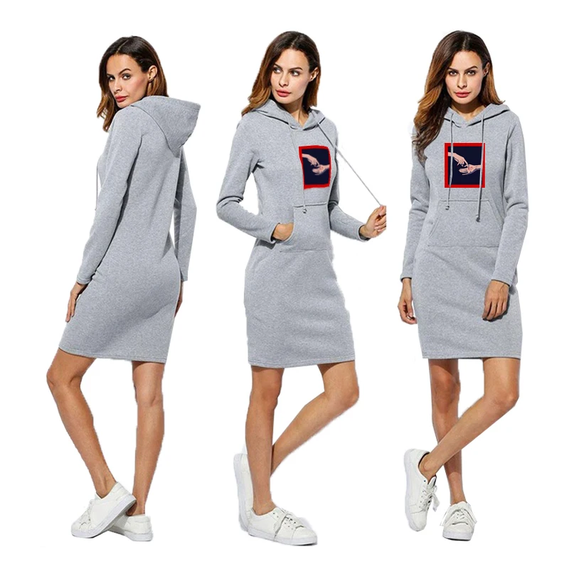 Hot Autumn and Winter Women Dresses Fashion Long Sleeve Hoodie Dress Elegant Casual Hooded Dresses for Women 2021 Pullover Dress
Hot Autumn and Winter Women Dresses Fashion Long Sleeve Hoodie Dress Elegant Casual Hooded Dresses for Women 2021 Pullover Dress