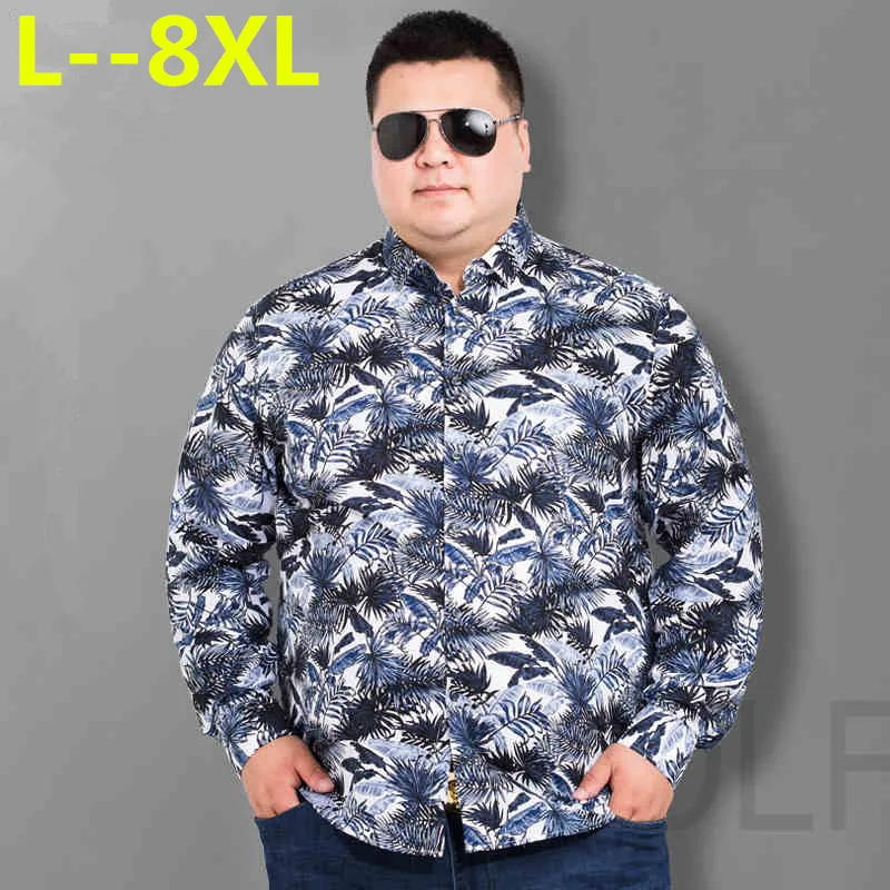 6XL Plus size 10XL 8XL New Fashion Floral Print Slim Fit Men's Long Sleeve Casual Dress Shirts Big large loose
6XL Plus size 10XL 8XL New Fashion Floral Print Slim Fit Men's Long Sleeve Casual Dress Shirts Big large loose
