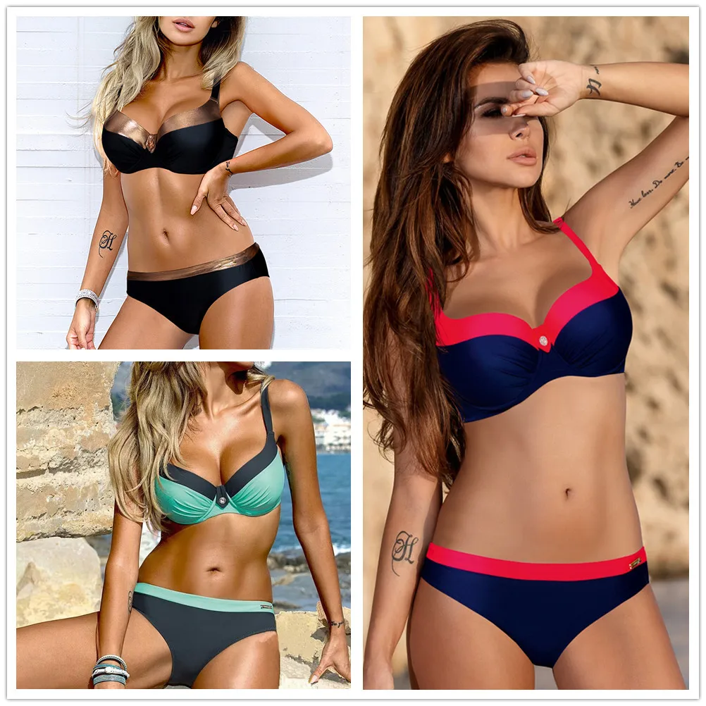 Women Two Piece Push Up Swimsuit Summer Sexy Bikinis Low Waisted Bathing Suits Halter Top Bikini Plus Size Swimwear
Women Two Piece Push Up Swimsuit Summer Sexy Bikinis Low Waisted Bathing Suits Halter Top Bikini Plus Size Swimwear