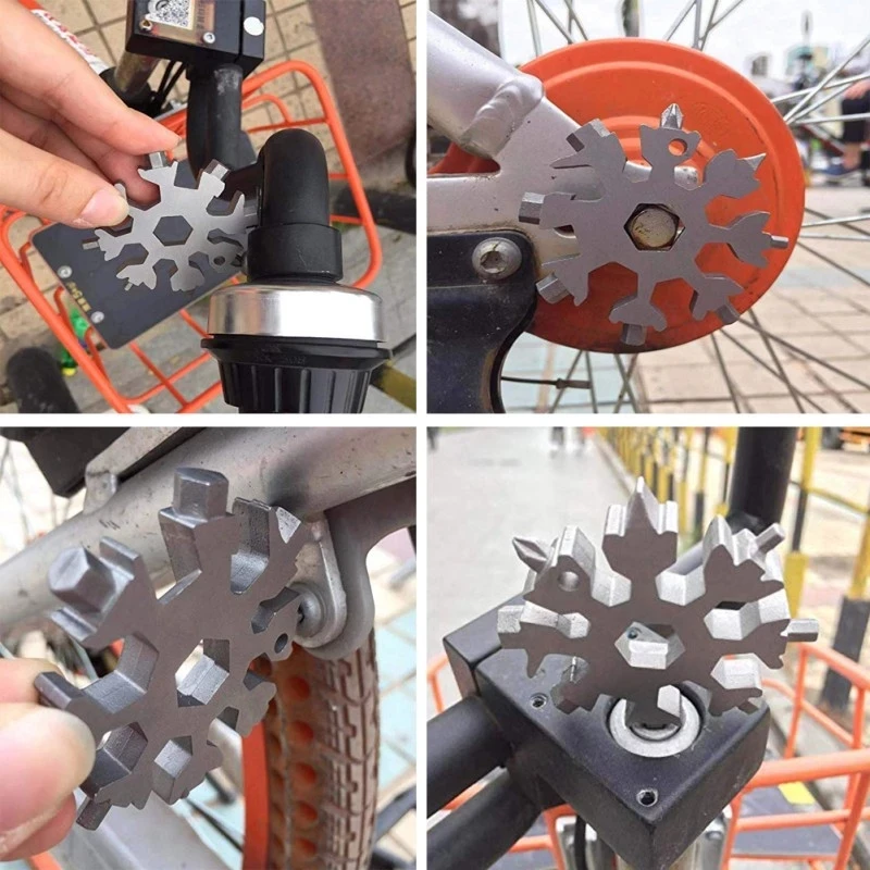 18 in 1 Snowflake Multifunction Tool Pocket Keychain Wrench Hex Wrench Multifunction Multifunction Riding Outdoor Sports Repair
18 in 1 Snowflake Multifunction Tool Pocket Keychain Wrench Hex Wrench Multifunction Multifunction Riding Outdoor Sports Repair