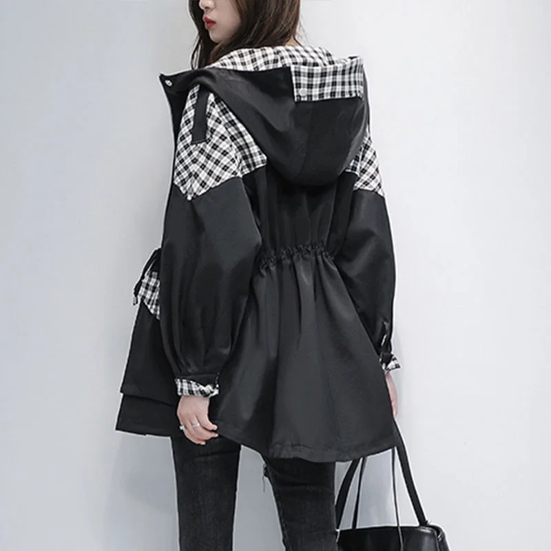 Stitching windbreaker women's mid-length 2021 spring autumn new Korean hooded jacket jean jackets for women Thick
Stitching windbreaker women's mid-length 2021 spring autumn new Korean hooded jacket jean jackets for women Thick