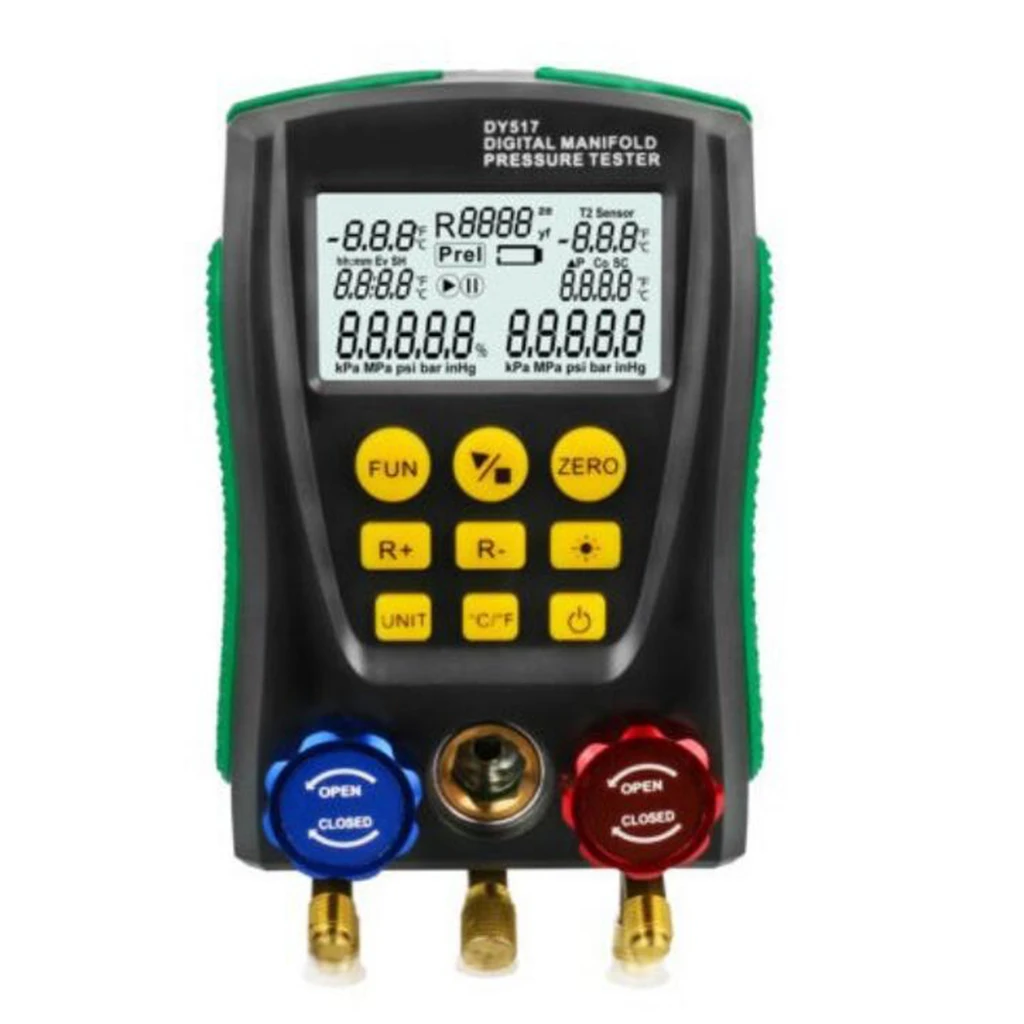 HVAC вакуумный тестер утечки давления и температуры цифровой измеритель охлаждения Удобный для удержания
HVAC вакуумный тестер утечки давления и температуры цифровой измеритель охлаждения Удобный для удержания