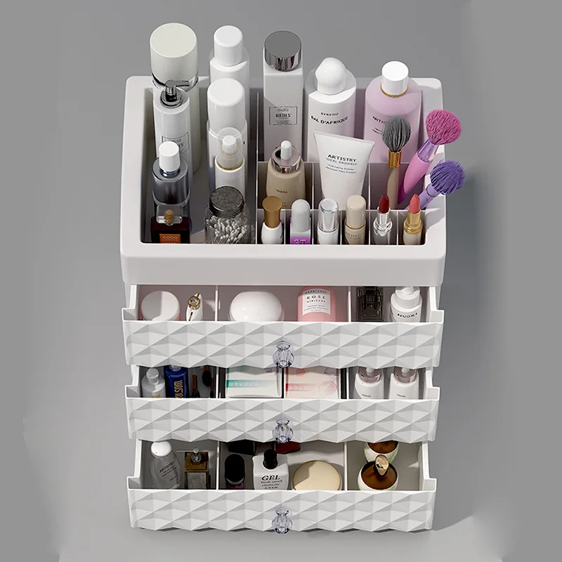 Cosmetics Storage Box Three Layer Drawer Makeup Jewelry Organizer Desktop Lipstick Nail Oil Container Beauty Cosmetic Case
Cosmetics Storage Box Three Layer Drawer Makeup Jewelry Organizer Desktop Lipstick Nail Oil Container Beauty Cosmetic Case