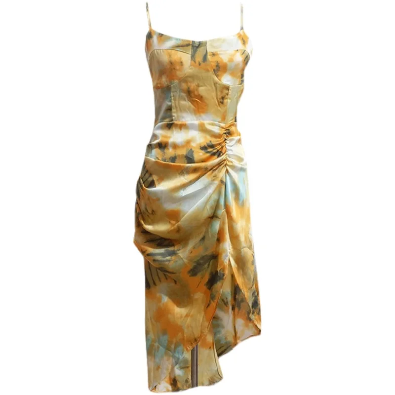 Sexy Dress Women Spaghetti Strapless Sundress Sleeveless Mid-Length Dresses Print Summer Dress 2021 Irregular Kobieta Sukienka
Sexy Dress Women Spaghetti Strapless Sundress Sleeveless Mid-Length Dresses Print Summer Dress 2021 Irregular Kobieta Sukienka