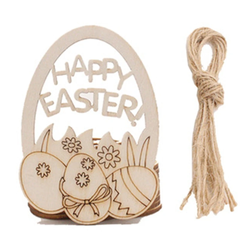 60pcs/set DIY Wooden Chip Hollow Eggs Hanging Pendant Happy Easter Decorations 87HA
60pcs/set DIY Wooden Chip Hollow Eggs Hanging Pendant Happy Easter Decorations 87HA