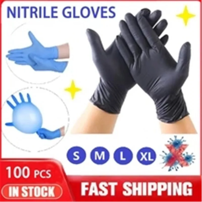 Black Gloves Disposable Gloves Nitrile Latex Gloves Cleaning Food Gloves Household Cleaning Guantes Desechable Gloves S/M/L/XL
Black Gloves Disposable Gloves Nitrile Latex Gloves Cleaning Food Gloves Household Cleaning Guantes Desechable Gloves S/M/L/XL