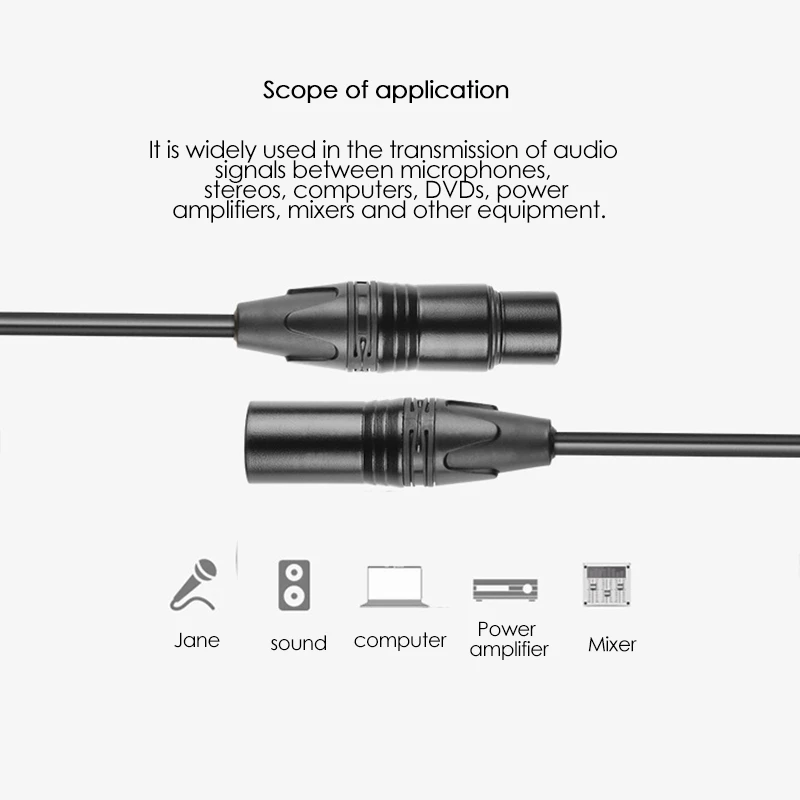 Зарядный кабель с разъемом папа женский микрофон XLR Мужской к женскому