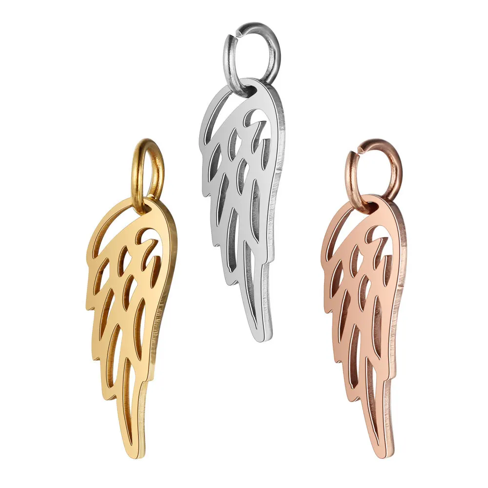 5Pcs/lot stainless Steel gold Color Angel Wings Charms Pendants Bracelet Necklace DIY Jewelry Making Finding Accessories wicca
5Pcs/lot stainless Steel gold Color Angel Wings Charms Pendants Bracelet Necklace DIY Jewelry Making Finding Accessories wicca