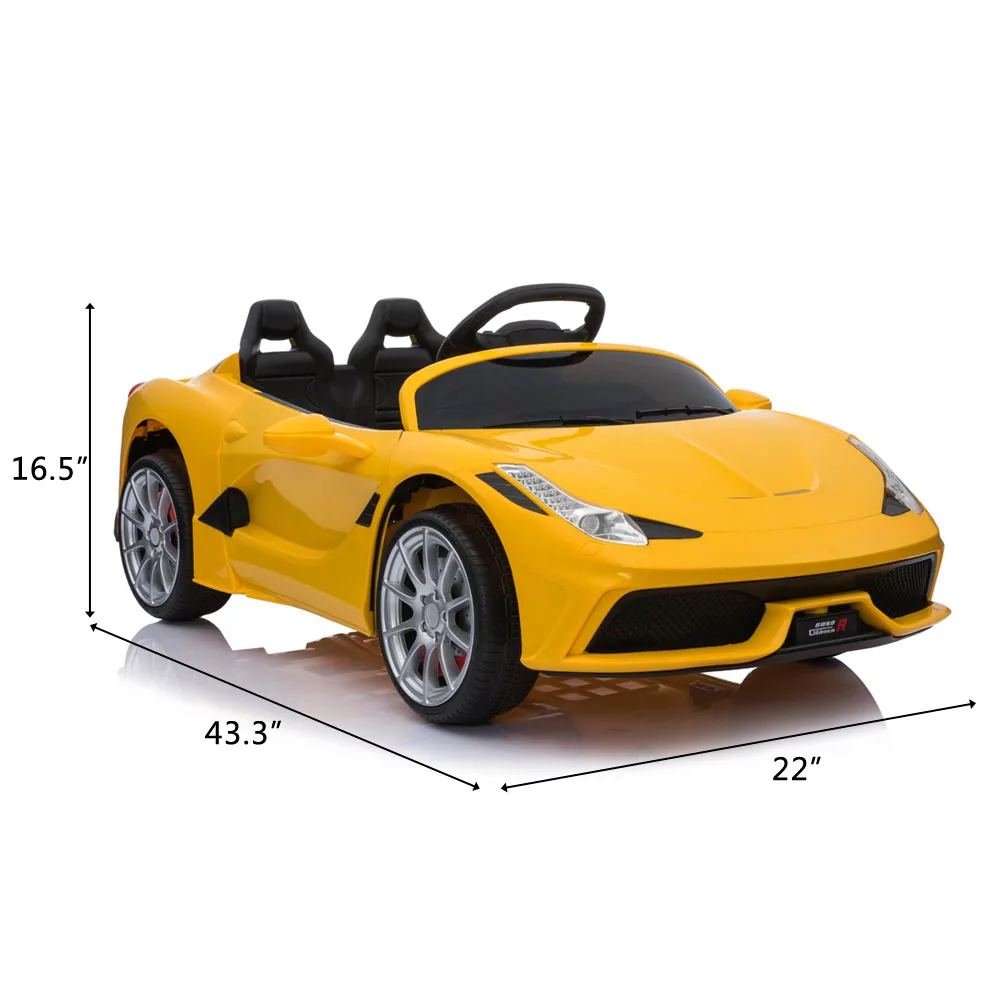 (US) 12V Children Driving Car Electric sports Car Kids Ride On Sports Car 2.4GHz Children Indoor/Outdoor Racing Car Kids Gifts
(US) 12V Children Driving Car Electric sports Car Kids Ride On Sports Car 2.4GHz Children Indoor/Outdoor Racing Car Kids Gifts