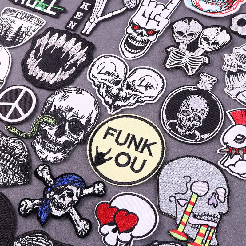 Hippie Punk Patches For Clothing Horror Skeleton Animal Patches On Clothes Iron On Patches Embroidered Patches For Clothe Sewing
Hippie Punk Patches For Clothing Horror Skeleton Animal Patches On Clothes Iron On Patches Embroidered Patches For Clothe Sewing