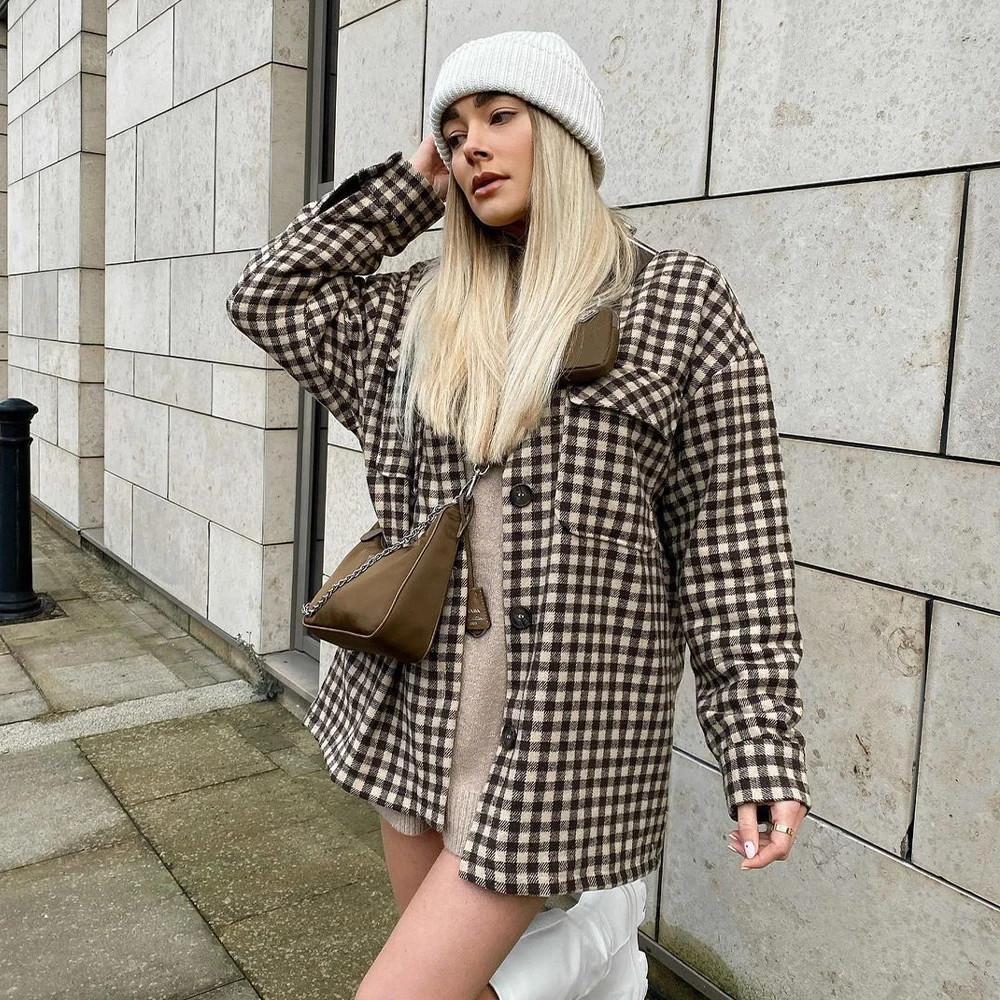 2021 New Women Jacket Checked Overshirt Chic Lady Fashion Casual Vintage Woman Oversized Coat Outfits Tops
2021 New Women Jacket Checked Overshirt Chic Lady Fashion Casual Vintage Woman Oversized Coat Outfits Tops