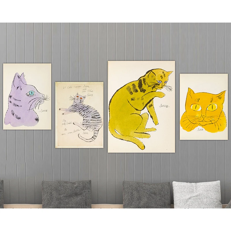 Nordic HD Wall Artwork Andy Warhol Cat Prints Canvas Painting Posters Modular Pictures For Living Room Home Decoration Framed
Nordic HD Wall Artwork Andy Warhol Cat Prints Canvas Painting Posters Modular Pictures For Living Room Home Decoration Framed