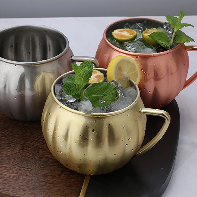 Stainless Steel Plating Creative Pumpkin-Shaped Cocktail Bar KTV Moscow Mugs Cup Sub-700Ml
Stainless Steel Plating Creative Pumpkin-Shaped Cocktail Bar KTV Moscow Mugs Cup Sub-700Ml