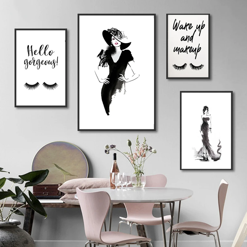 Woman Photo Simple Wall Art Quote Print Poster Fashion Black Dress Watercolor Canvas Painting Picture Home Trendy Bedroom Decor
Woman Photo Simple Wall Art Quote Print Poster Fashion Black Dress Watercolor Canvas Painting Picture Home Trendy Bedroom Decor