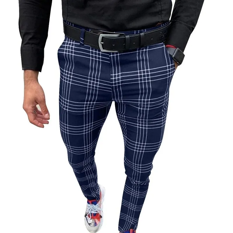 Фото Мужские уличные шаровары 2020 мужские клетчатые брюки размера плюс лидер продаж