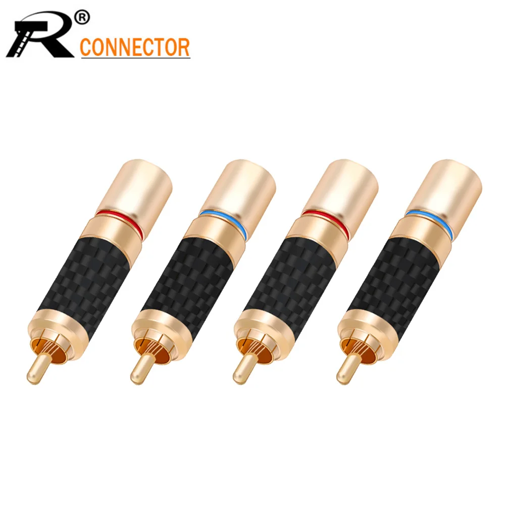 4PCS Electrical Carbon Fiber RCA Connector HIFI RCA Male Wire Connector Audio Amplifier Speaker Plug Fix 8.5MM Cable
4PCS Electrical Carbon Fiber RCA Connector HIFI RCA Male Wire Connector Audio Amplifier Speaker Plug Fix 8.5MM Cable