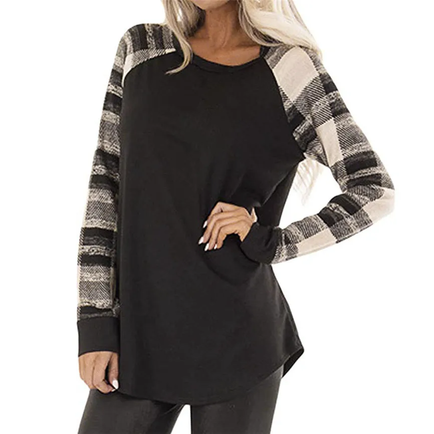 New S-XXXL Women Casual Long Sleeve O-neck Stripe Patchwork Tops T-Shirt Autumn Winter Bottom Shirts All-match Oversized Tops
New S-XXXL Women Casual Long Sleeve O-neck Stripe Patchwork Tops T-Shirt Autumn Winter Bottom Shirts All-match Oversized Tops