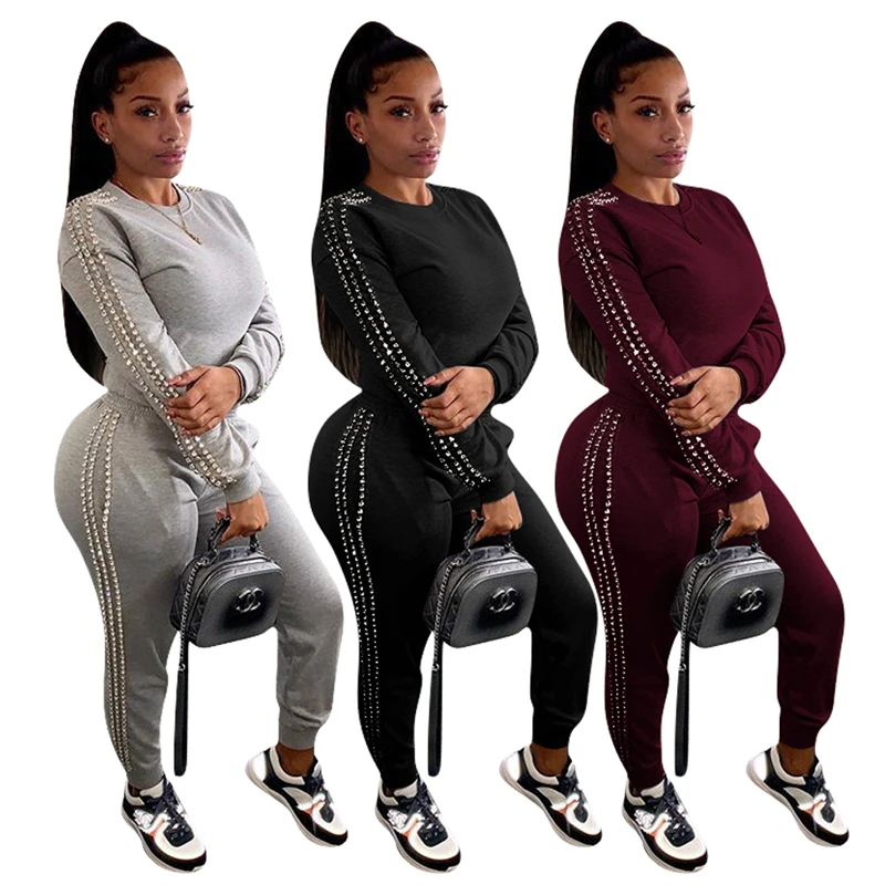 Beading Tracksuit Women Two Piece Set Spring Autumn Clothes Long Sleeve Pullover Top and Pants Suits Casual Women's Sets Outfits
Beading Tracksuit Women Two Piece Set Spring Autumn Clothes Long Sleeve Pullover Top and Pants Suits Casual Women's Sets Outfits