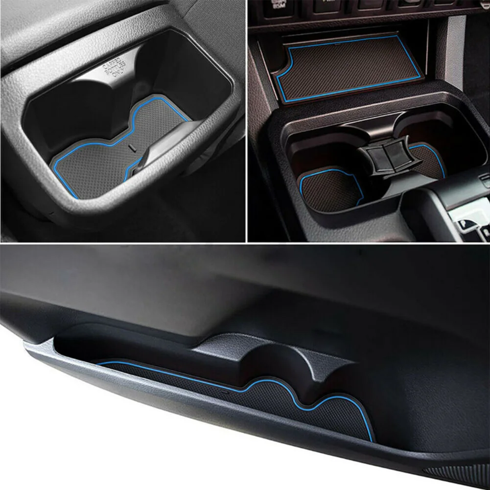 PVC Center Console Liner Accessories Black&Blue Custom Durable For Toyota Tacoma 16-19 | Автомобили и мотоциклы