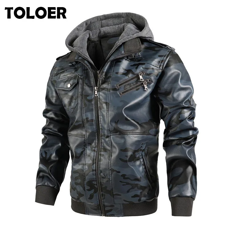 Euro Size Leather Jacket Men Winter Motorcycle PU Leahter Jackets Male Hooded Collar Casual Windbreaker Ropa De Hombre Slim Coat
Euro Size Leather Jacket Men Winter Motorcycle PU Leahter Jackets Male Hooded Collar Casual Windbreaker Ropa De Hombre Slim Coat