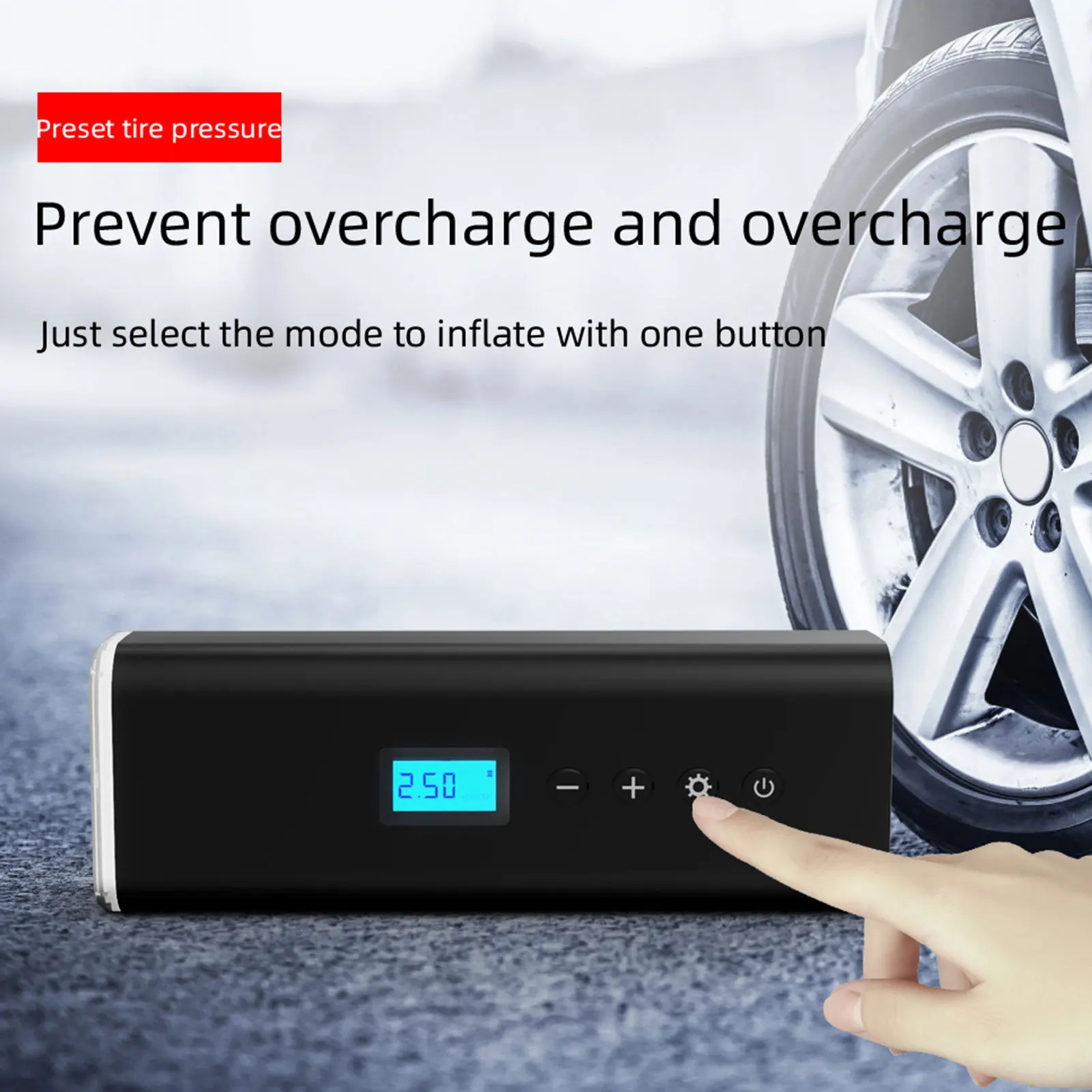 H68 Car Wireless Air Pump Multi-functional Emergency Air Pump Red And Blue Emergency Lights Flashing With USB Reverse Charging
H68 Car Wireless Air Pump Multi-functional Emergency Air Pump Red And Blue Emergency Lights Flashing With USB Reverse Charging