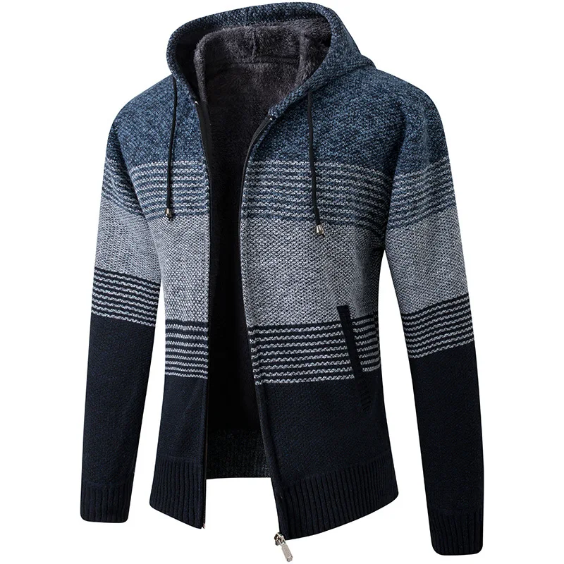 Sweater Coat Men 2021 Winter Thick Warm Hooded Cardigan Jumpers Men Striped Wool Liner Zipper Fleece Coats Men
Sweater Coat Men 2021 Winter Thick Warm Hooded Cardigan Jumpers Men Striped Wool Liner Zipper Fleece Coats Men