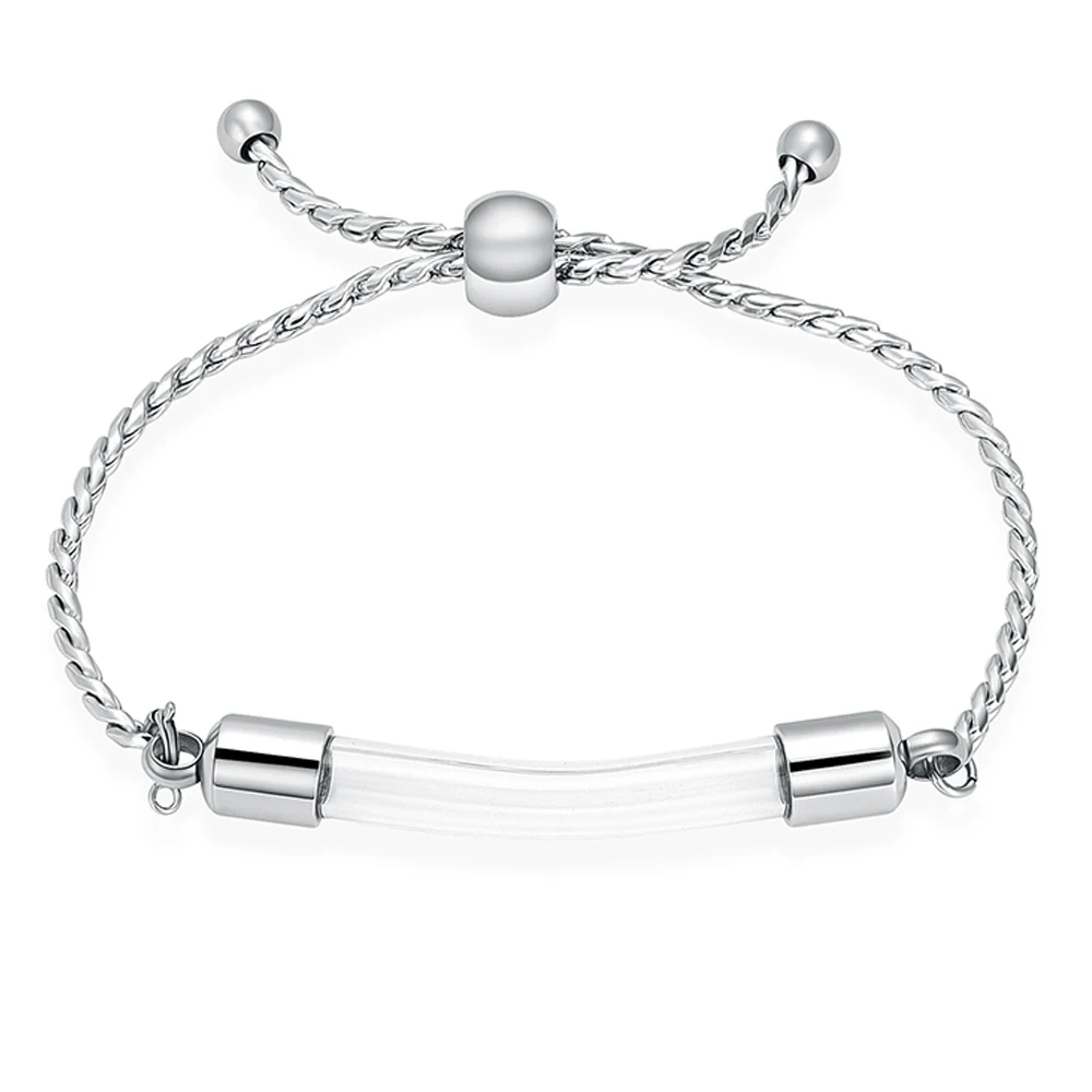 Stainless Steel Cremation Bracelet for Ashes - Transparent Glass Tube Urn Bangle Memorial Jewelry for Men Women
Stainless Steel Cremation Bracelet for Ashes - Transparent Glass Tube Urn Bangle Memorial Jewelry for Men Women