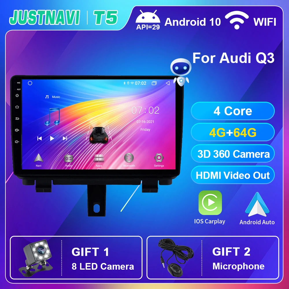 Car Radio Android 10.0 For AUDI Q3 2013-2018 Multimedia Video Player 360 Camera Navigation Carplay Stereo GPS OBD 4G 64G WIF 9''
Car Radio Android 10.0 For AUDI Q3 2013-2018 Multimedia Video Player 360 Camera Navigation Carplay Stereo GPS OBD 4G 64G WIF 9''