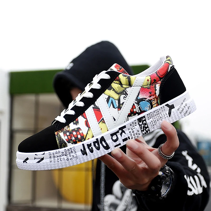 Graffiti Men's Shoes 2022 Spring New Walking Shoes Unisex Casual Canvas Sports Shoes Printing Students Running Shoes Tennis Men
Graffiti Men's Shoes 2022 Spring New Walking Shoes Unisex Casual Canvas Sports Shoes Printing Students Running Shoes Tennis Men
