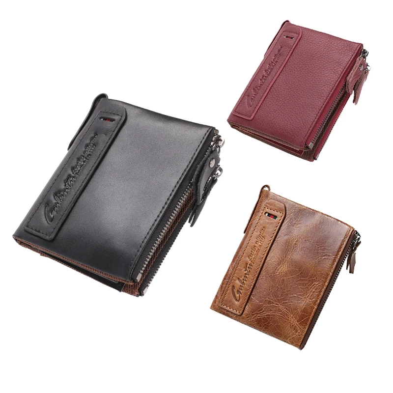 NEW-GUBINTU Brand Leather RFID Antitheft Men's Coin Purse Short Wallet Ladies Double Zipper Buckle Credit Cardwallet
NEW-GUBINTU Brand Leather RFID Antitheft Men's Coin Purse Short Wallet Ladies Double Zipper Buckle Credit Cardwallet