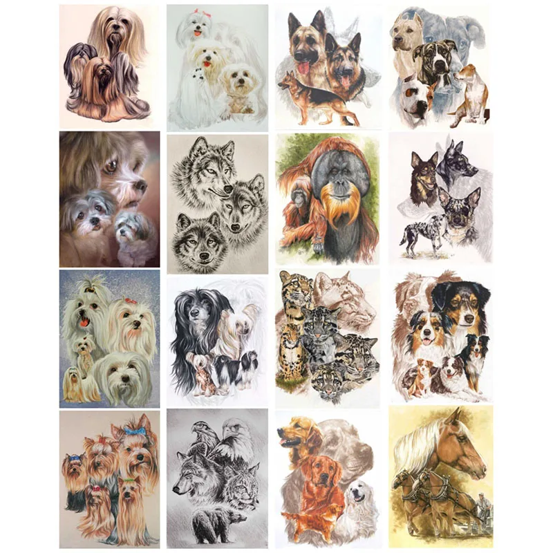 

5d Diy Diamond Painting Cross Stitch Animal dog Diamond Mosaic Needlework Crafts Full Diamond Embroidery Painting home decor WDY