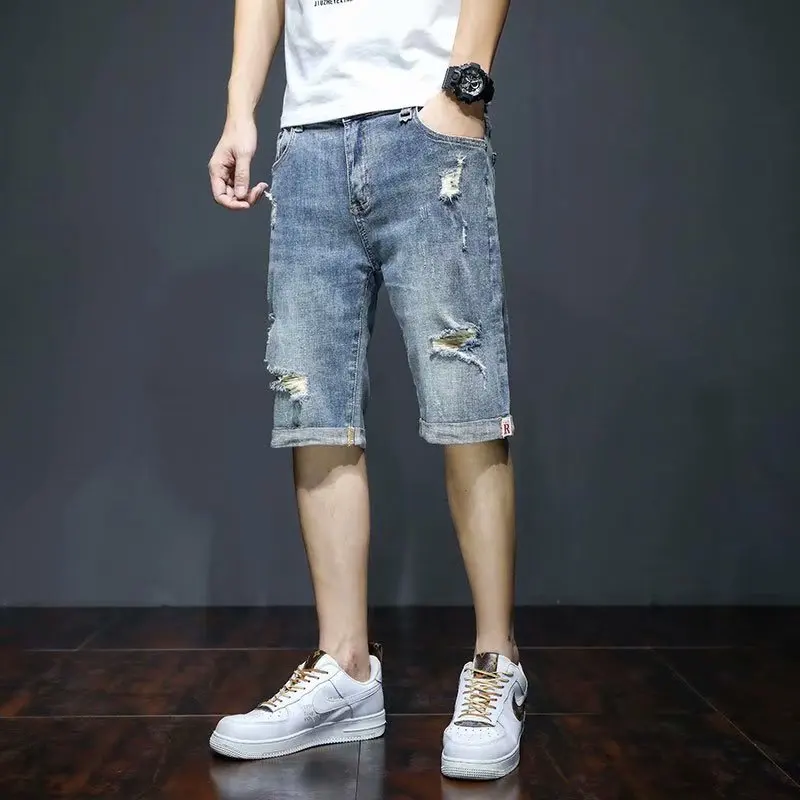 New Men's Solid Color Denim Shorts Outdoor Casual Shopping Retro Holes Hip Hop Fashion Trend Multi-size Men's Jeans Summer 2021
New Men's Solid Color Denim Shorts Outdoor Casual Shopping Retro Holes Hip Hop Fashion Trend Multi-size Men's Jeans Summer 2021